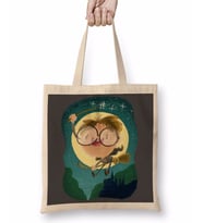 Harry Potter Magical Wizard Nerd Boy with Castle Bez Çanta Uzun Saplı