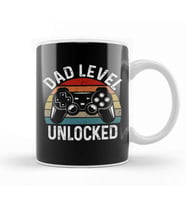 Dad Level Unlocked Gaming New Dad Baby Announcement Fathers Day Daddy To Be Video Game First 05 Kupa Bardak Porselen