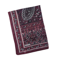 Mısırlı Eşarp Etnik Desenli Pamuklu Şal 75x190 cm (Bordo)