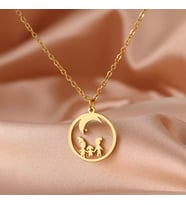 Kişiye Özel 925 Ayar Gümüş Aile Kolye (Gold)