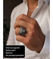 Lion Guardian Adjustable Men's Ring Aslan Pençesi Ayarlanabilir Erkek Yüzüğü