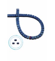 Hematit Taşı Yassı Kesim Parlak Mavi 6x4mm Doğal Taş Dizi