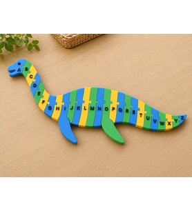 3D Baskı Dinozor Şeklinde Alfabe Puzzle - A-Z Harf Eşleştirme Oyuncağı