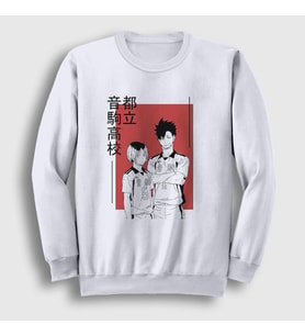 Presmono Unisex Beyaz Kuroken Voleybol High Anime Haikyu Sweatshirt 237717tt