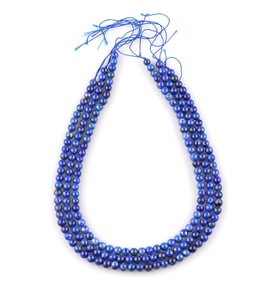 Lapis Lazuli ( AA Kalite ) Doğal Taş Dizi 6 mm Küre Kesim