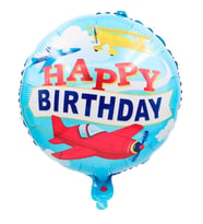 Uçak Happy Birthday Folyo Balon 1 Adet
