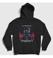 Presmono Unisex Siyah T 800 Film The Terminator Kapüşonlu Sweatshirt 254831tt