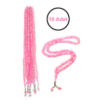 10 Adet 99lu Namaz Tesbihi 10mm Hac Umre Hediyelik - Pembe