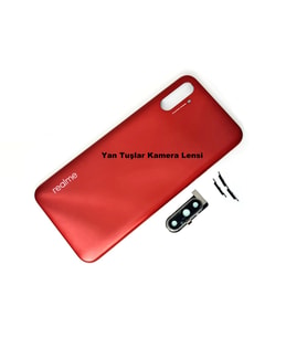Tkgz Oppo Realme C3İ Kasa Arka PİL Batarya Kapağı KIRMIZI