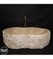 Sipahi Marble Traverten Şekilsiz Kaya Lavabo