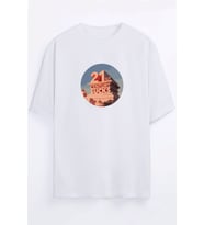 21st Century Sucks Baskılı  Unisex Beyaz T-shirt