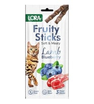 Lora Kuzu Etli Yaban Mersinli Kedi Stick Ödül 3x5gr (Kahverengi)