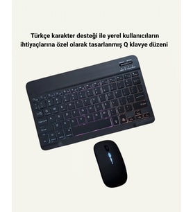 Northcity RGB Aydınlatmalı Şarjlı Kablosuz Klavye ve Mouse Seti – Modern ve Kompakt Tasarım