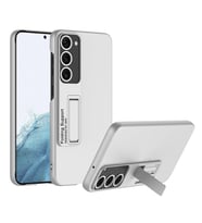 Samsung Galaxy S23 Plus Uyumlu Standlı Mat Full Koruyucu Kapak Matte Full Protective Cover GÜMÜŞ (Gümüş)