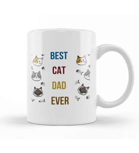 Best Cat Dad Ever 04 Kupa Bardak Porselen