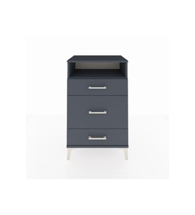 Hyperion Komodin Tek Raflı 3 Çekmeceli 60x44x96 Antrasit-Antrasit