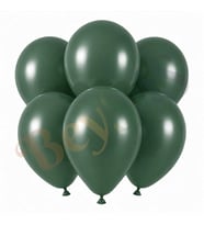 Kış Yeşili Renk Lateks Retro Balon (30 cm) - 6 Adet