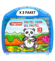 Bigpoint Pastel Boya 18 Renk - Mavi Çantalı x 3 Adet
