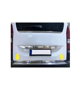 Opel Combo 4 Krom Bagaj Alt Çıtası 2018 Üzeri Paslanmaz Çelik Uyumlu (Gümüş)