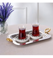 EMSAN AKASYA ÇAY TEPSİSİ GOLD