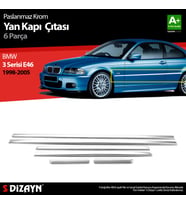 Bmw 3 Serisi E46 Krom Yan Kapı Çıtası 6 Prç 1998-2005