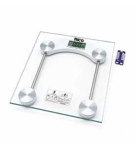 DİJİTAL - PİLLİ KARE BANYO BASKÜL TERAZİ TARTI LCD EKRAN 180KG/0.1G 30X30CM İ11-025 (5668)