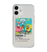 Iphone 12 Uyumlu Sunger Bob Minimalist Poster Desenli Şeffaf Telefon Kılıfı