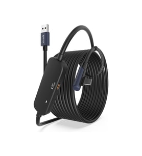 5M USB 3.0 VR Link Kablosu Meta Quest 3S/3/Quest 2 Uyumlu Ekstra Şarj Portlu Beyaz