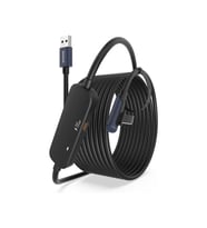 5M USB 3.0 VR Link Kablosu Meta Quest 3S/3/Quest 2 Uyumlu Ekstra Şarj Portlu Beyaz