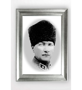Gümüş Çerçeveli Atatürk Tablo cv957
