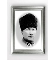 Gümüş Çerçeveli Atatürk Tablo cv957