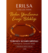 Sertifikalı Beden Yenilenmesi ve Enerji Artışı Bilekliği -  Turuncu Kuvars Kristali Doğal Taş 4mm (Çok Renkli)