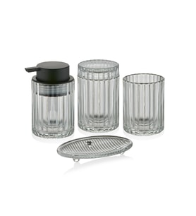 The Mia Vinka Banyo Seti 4 Parça Şeffaf 300 ml