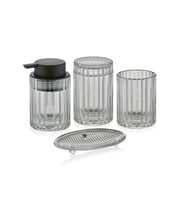 The Mia Vinka Banyo Seti 4 Parça Şeffaf 300 ml