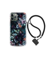 Apple Iphone 12 Pro Kılıf Desenli Silikon Boyun Askılı Great Flowers 1304