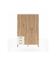 Arges Dolap 6 Raflı 3 Çekmeceli Tek Askılı 132x30x195 Aytaşı-Çam/Aytaşı