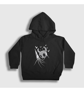 Presmono Unisex Çocuk Siyah Nail Oyun Hollow Knight Kapüşonlu Sweatshirt 492457tt