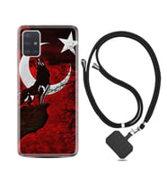Samsung a71 A72 A73 A7 A9 2018 C7 C9 Kılıf Boyun Askılı Silikon Wolf and Moon 2 1381
