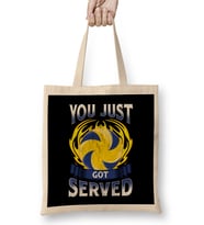 Funny You Just Got Served Volleyball Serve Pun Bez Çanta Uzun Saplı