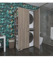 Kenzlife çamaşır-kurutma makinesi dolabı kapaklı fedyenka sol crd 180*090*60 banyo arkalıksız (Karışık)