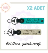 Turkuaz-Sütlü Kahve, Size Özel Tasarım 2'li Anahtarlık, Manevi Güç Veren Hediye İçin İdeal 520 741 8