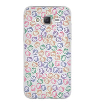 Samsung Galaxy J5 Kapak Hello Kitty Tasarımlı Şeffaf Silikon Kılıf