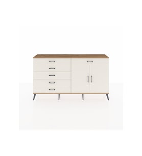 Arges Konsol Tek Raflı 6 Çekmeceli 2 Kapaklı 176x30x99 Çam-Aytaşı