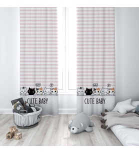 Çocuk Odası Dijital Baskılı 135x260cm Tek Kanat Fon Perde Model 00062