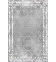 Eliana Home Baskılı, Yıkanabilir Kaymaz Taban Salon Halısı LNA1298 100x150 cm (Gri)