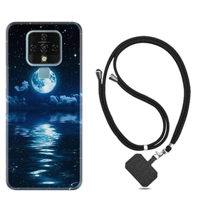 Tecno Camon 16 18P Pova Kılıf Boyun Askılı Silikon Night Moon 1133