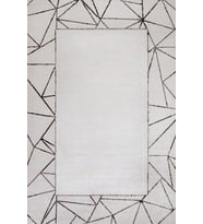 Dijital Kaymaz Yıkanabilir Antrasit Geometrik Salon Halısı Mutfak Halısı Koridor Halısı Yolluk 001G