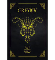 Greyjoy Kraken Armalı Kupa Bardak – Siyah Altın Fantastik Tasarım