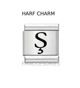 İTALYAN ÇELİK CHARM ÇELİK CHARM Ş HARFİ İSİM TARİH BAŞ HARF YAZILIR 9 MM FMACCESORİES
