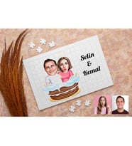Karikatürlü Doğum Gününe Özel Kişiye Özel Puzzle